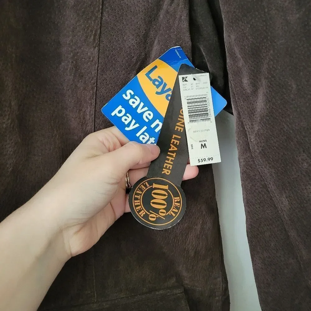 Knightsbridge Leather Coat NWT Brown M